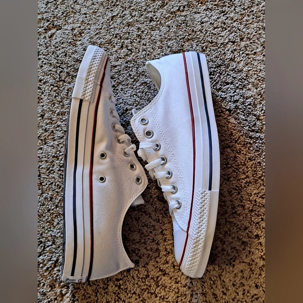 Converse All Star Optical White Low-Top Sneakers             Men 11 Women 13 - Picture 4 of 7